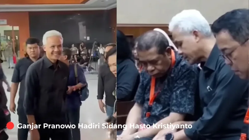 Ganjar Pranowo Hadiri Sidang Hasto Kristiyanto di Pengadilan Tipikor Jakarta