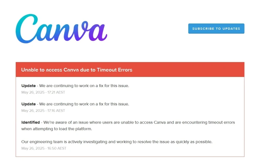 Canva Down Hari ini, Warganet Pada Geram, Akibatnya Tidak Bisa Lanjut Kerja