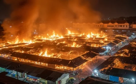Kebakaran Hebat Landa Pasar Beringharjo Yogyakarta, Ratusan Kios Terbakar