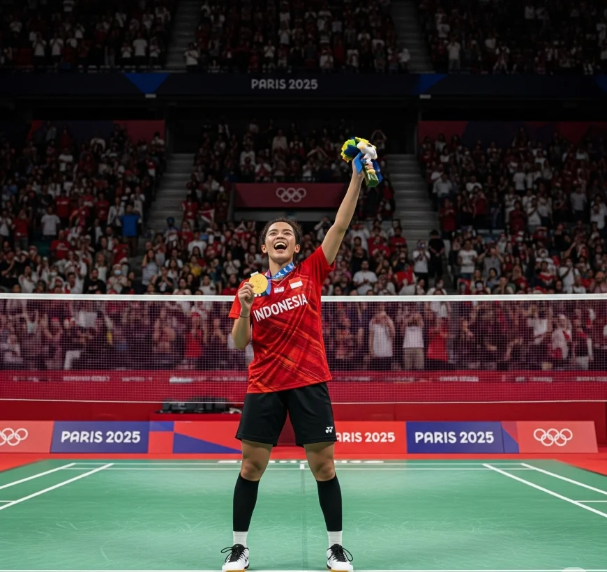 Indonesia Raih Emas Pertama di Olimpiade Paris 2025 Lewat Cabang Bulu Tangkis